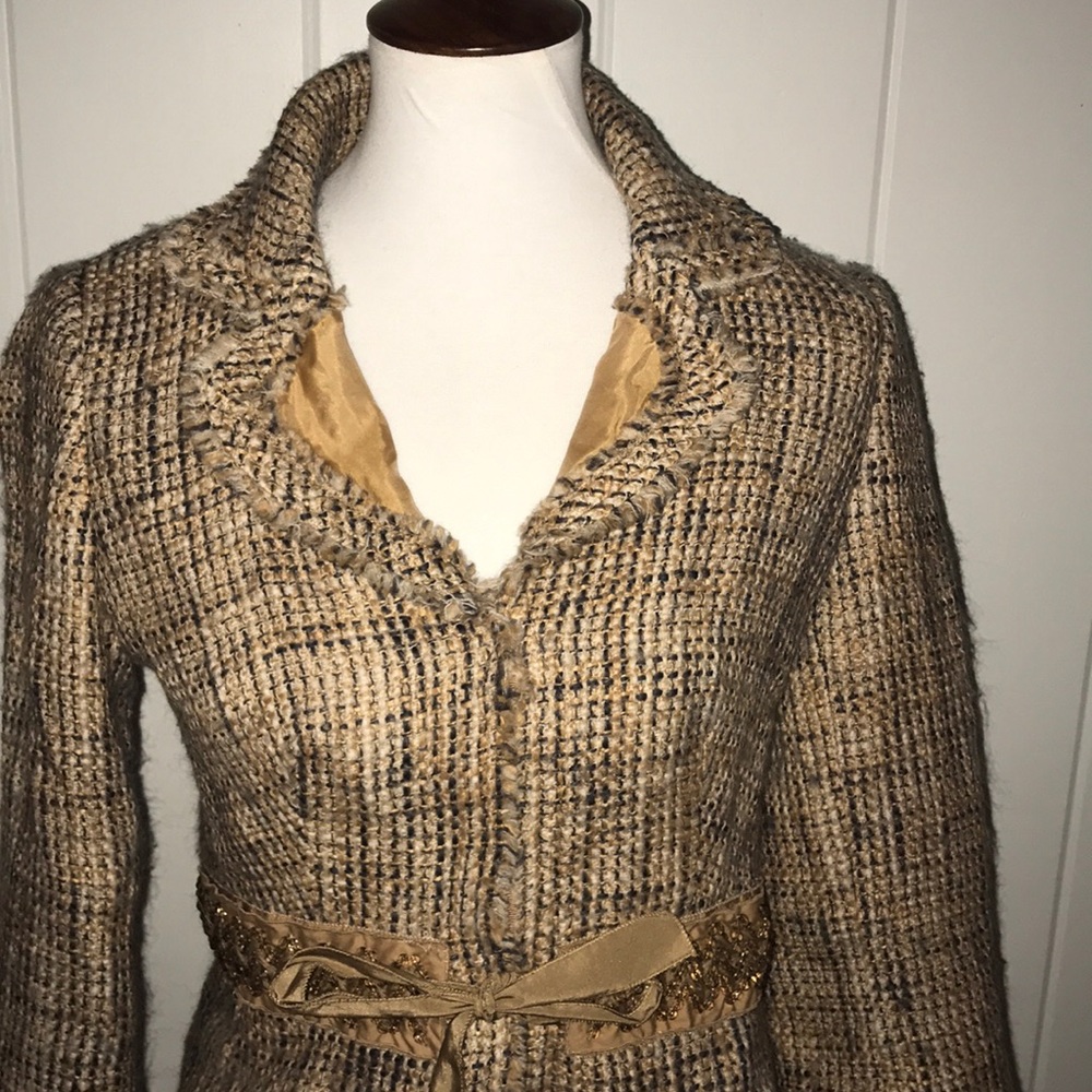 PRADA 2/4 tweed blazer jacket size 42 alpaca wool XS Small S - Picture 5 of 11